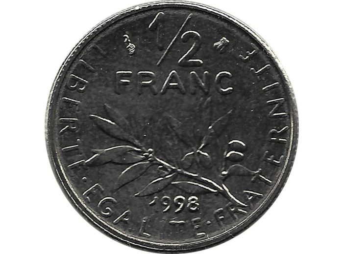 FRANCE 1/2 FRANC ROTY 1998 BU