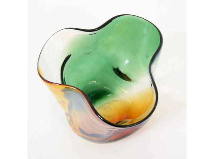 Vase Panache orange verre 26x22x24cm