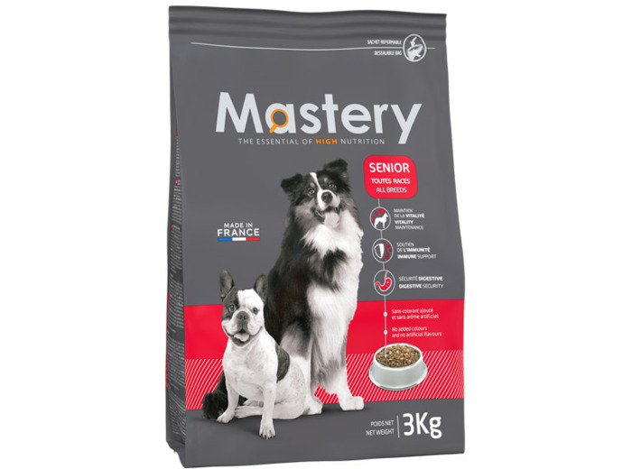 Croquettes Mastery pour chiens seniors - 2 formats