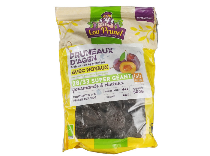 Pruneaux d'Agen Avec Noyaux 28/33 Super Géant 500g Bio