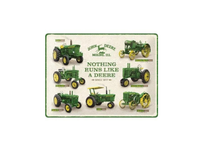 Plaque métal - JOHN DEERE Since 1837 - 30 x 40cm.
