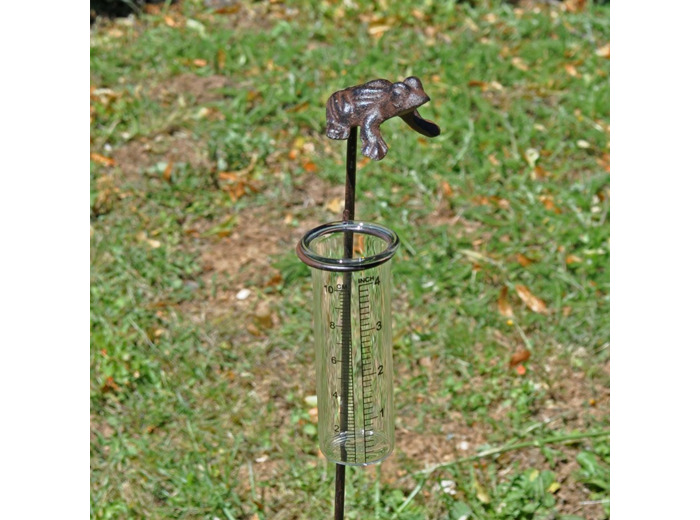 Pluviomètre jardin Grenouille 71x8x10cm
