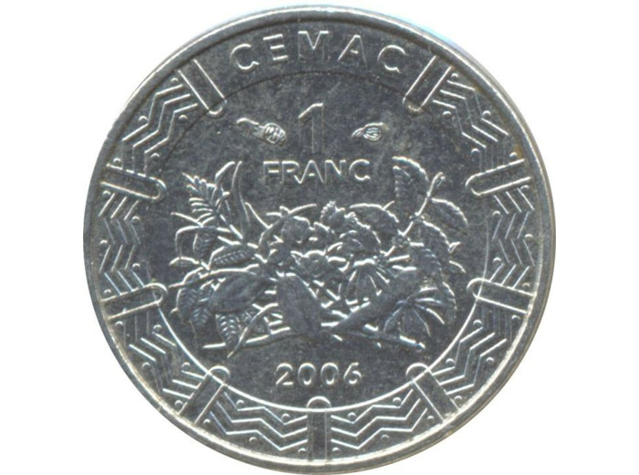 BANQUE DES ETATS DE L'AFRIQUE CENTRALE B.E.A.C. 1 FRANC 2006 TTB+