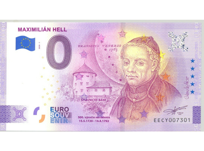 SLOVAQUIE 2020-1 MAXIMILIAN HELL BILLET SOUVENIR 0 EURO TOURISTIQUE  NEUF