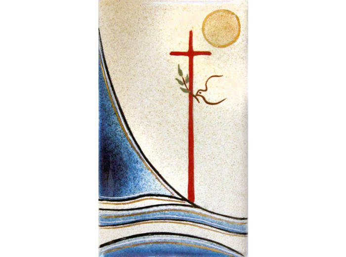 Soleil et croix 9,5X5,5cm - EMAUX DU LIBAN