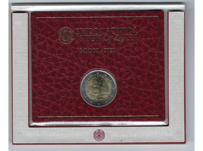 VATICAN 2021 2 EURO CENTENARIO DELLA MORTE DI DANTE ALIGHIERI BU