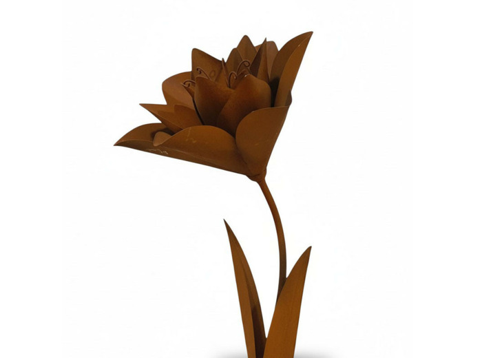 Tuteur de jardin fleur fantaisie 32x32x140cm