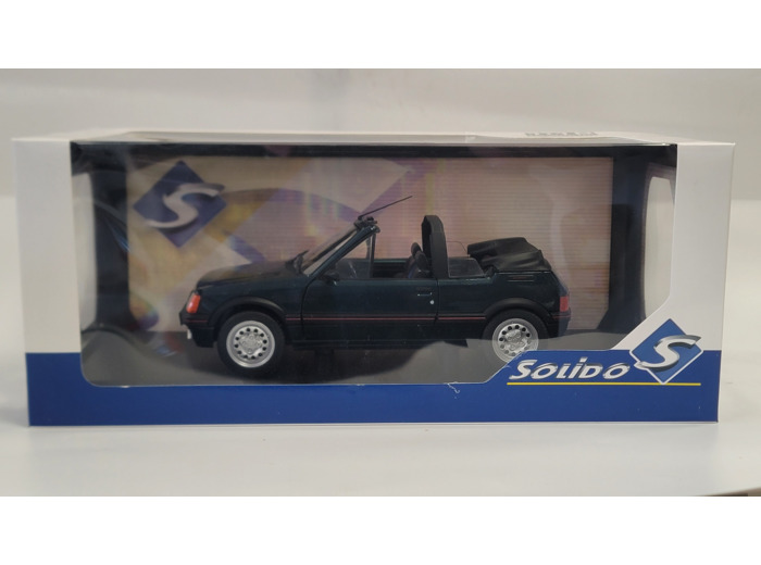 PEUGEOT 205 CTI 1986 VERTE SOLIDO 1/18 BOITE D'ORIGINE NEUF
