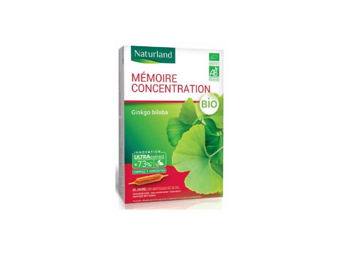 Ginkgo Biloba Bio 20 ampoules de 10ml Naturland