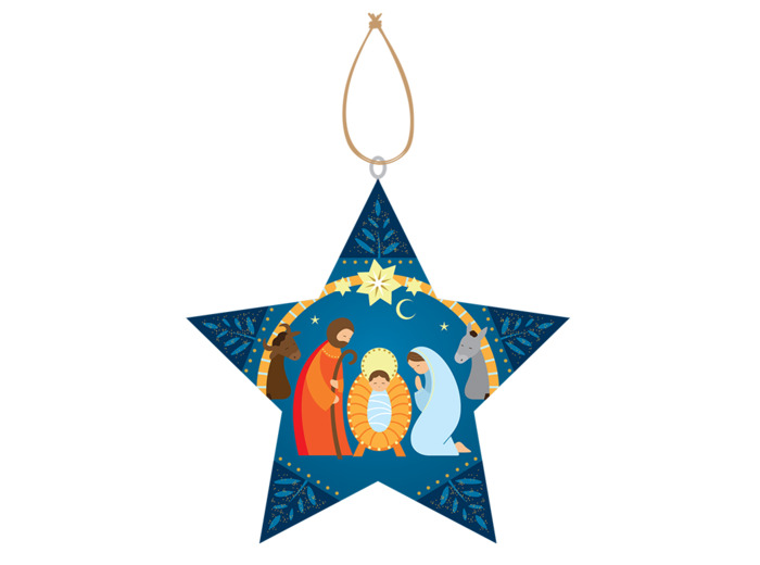 Etoile bleue - Sainte Famille 10cm