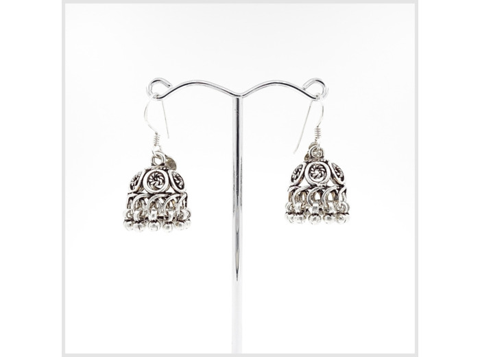 Boucles d'oreilles Ethniques en argent massif