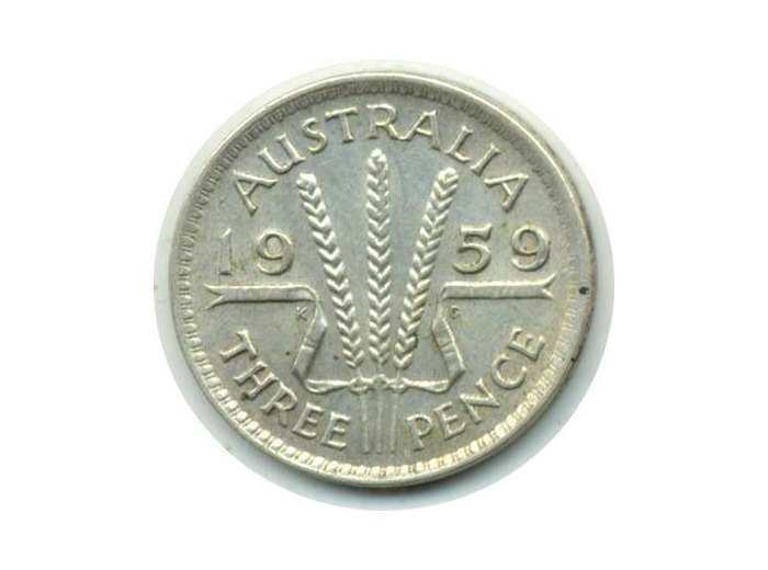 AUSTRALIE 3 PENCE 1959 ELISABETH II TTB+(W57)