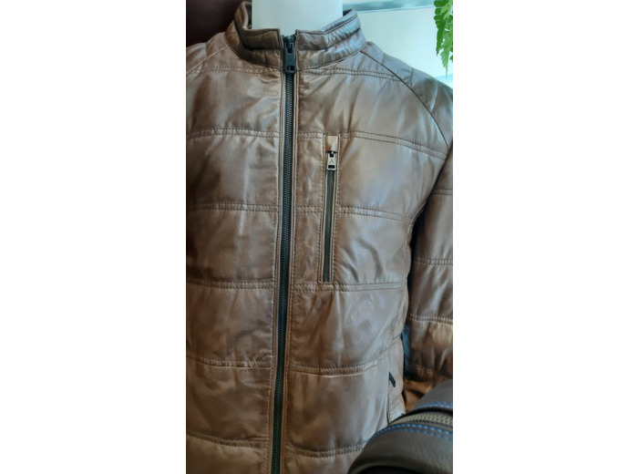 DON52302 Blouson homme cuir cognac