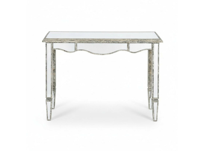 Console tiroirs bois miroir 110x34x85cm