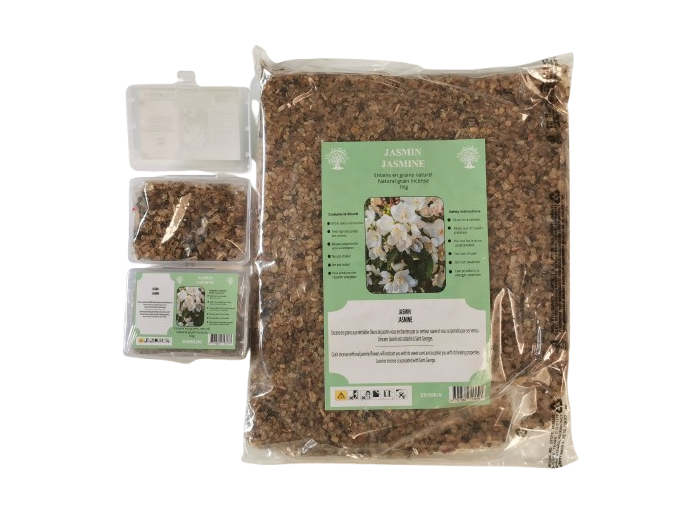 Encens en Grains Jasmin - Boite transparente de 50gr