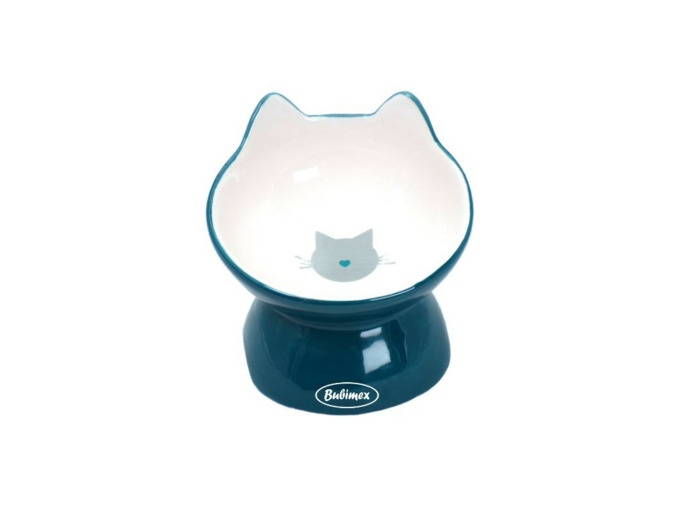 BUBIMEX, Bol incliné pour chat (bleu)