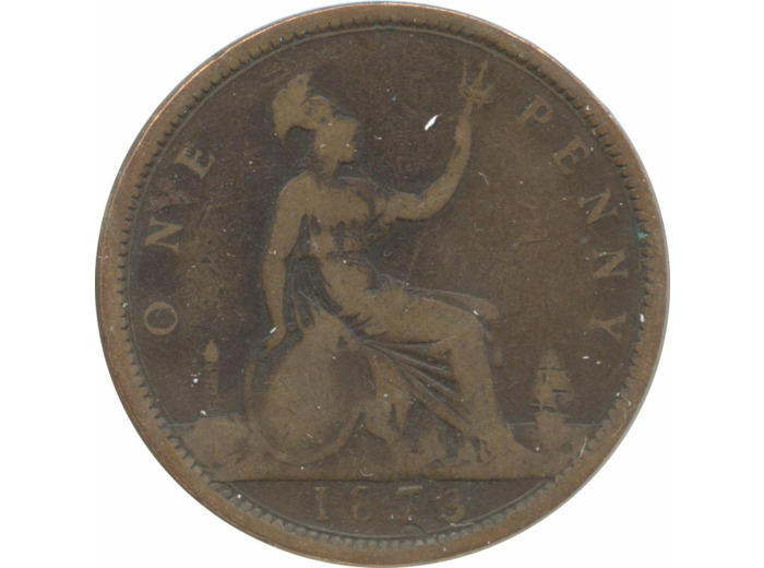 GRANDE BRETAGNE 1 PENNY VICTORIA 1873 TB