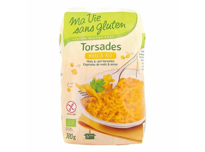 Fusilli Maïs Riz Sans gluten-500g-Ma vie sans gluten