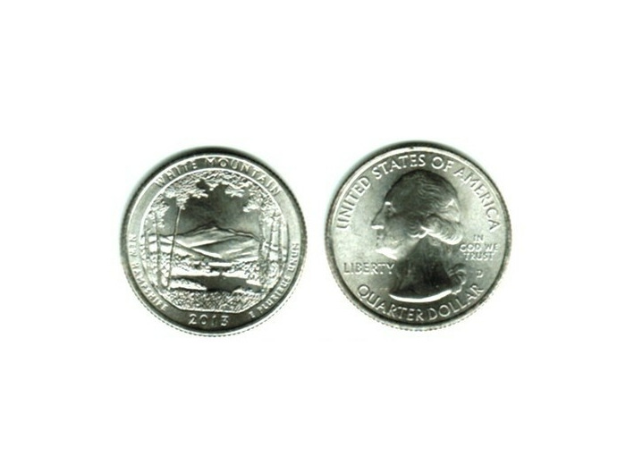 AMERIQUE (U.S.A) 1/4 DOLLAR 2013 D WHITE MOUNTAIN SUP-