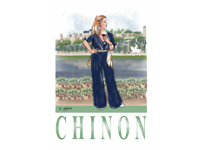 Chinon - affiche, carte postale