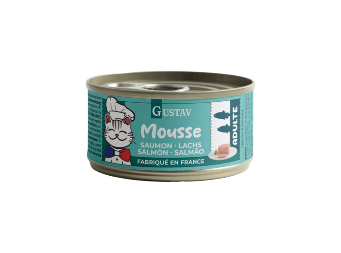 GUSTAV Mousse pour chat, au Saumon - 85g