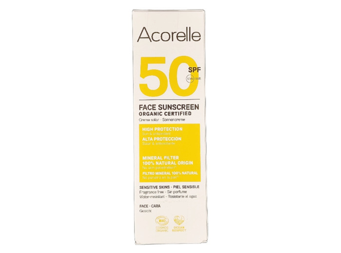 Crème solaire Visage SPF50 Bio 50ml