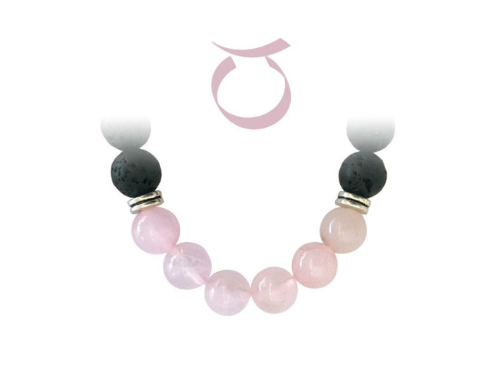 Bracelet zodiacal Quartz Rose-Pierre du Taureau
