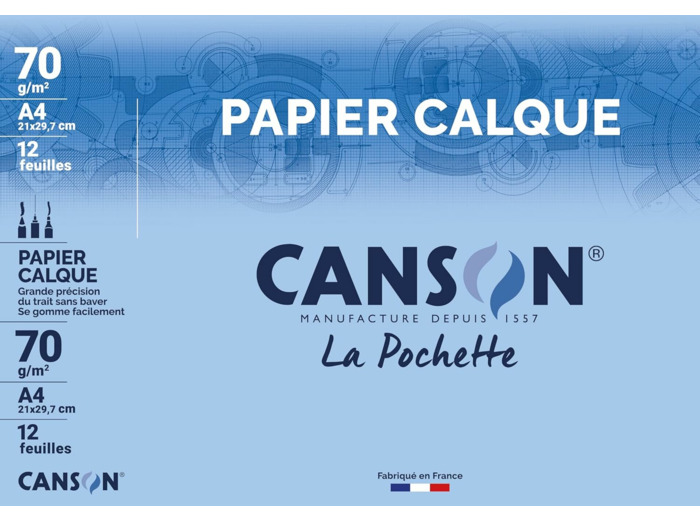 Pochette de papier calque - A4