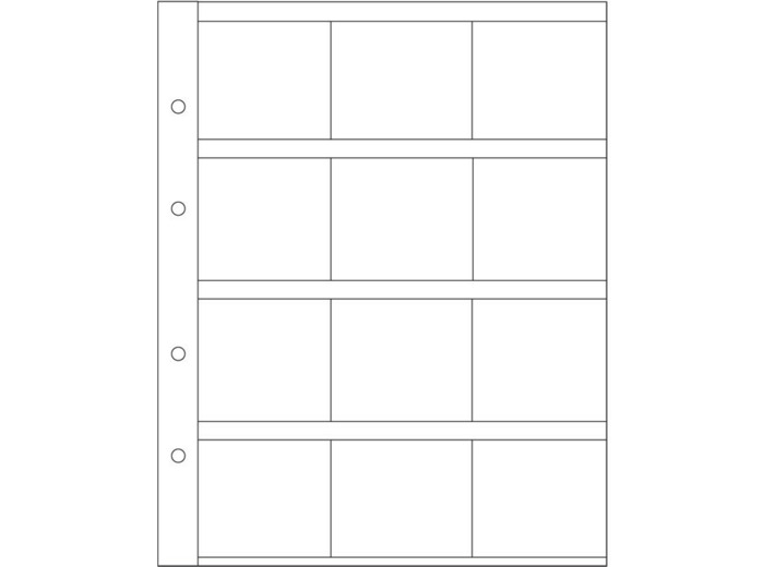 FEUILLES OPTIMA POUR 12 Etuis Cartons 5x5 cm 309197