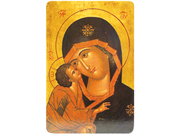 Icône plate MDF 13*19cm - VIERGE DE VLADIMIR DETAIL