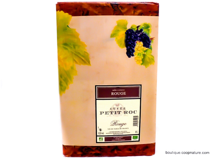 Cuvée du Petit Roc rouge cubi Bio 10L