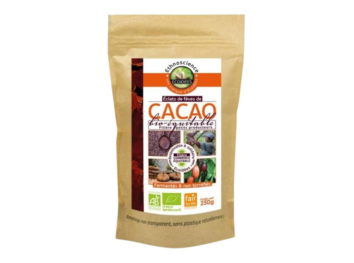 Eclats de fèves de Cacao Bio-250g-Ecoidées