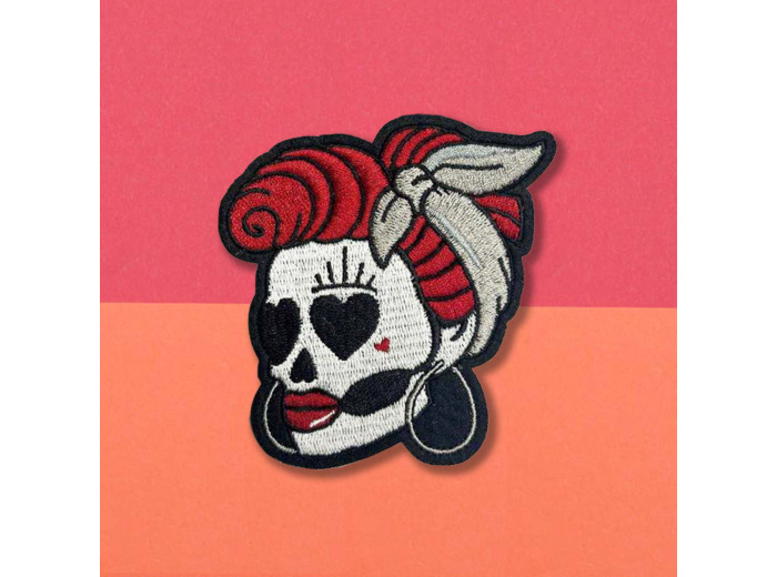 Patch « skull Poulette Red »