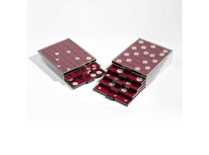 MEDAILLIER 54 CASES BORDEAUX pour 2 euro (Leuch)