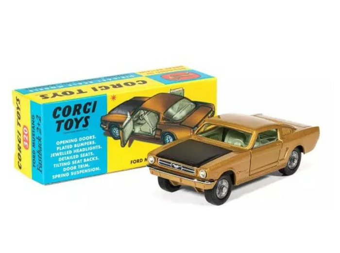 Miniature Ford Mustang Fastback Coupe Or/Noir 1/43