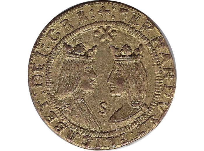 JETON - COLLECTION BP 4 LE TRESOR DES DES PIRATES ESPAGNE DOUBLE EXCELLENTE TTB