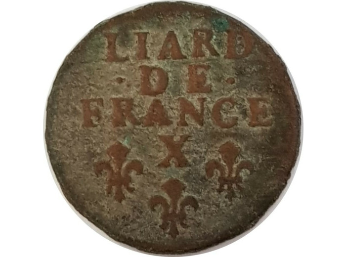 LOUIS XIV (1643-1715) LIARD DE FRANCE 1696 X (Amiens) 3gr38 TB+