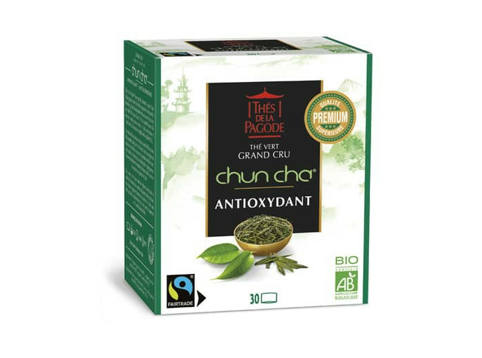 Thé vert Chun Cha bio-30 sachets-Thés de la Pagode