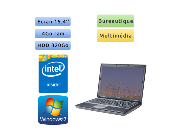 Dell Latitude D820 - Windows XP - 1.83Ghz 4Go 320Go - 15.4 - Ordinateur Portable PC