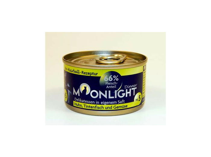 Moonlight "Poulet, Calamar, légumes" pour chat adulte - 80g