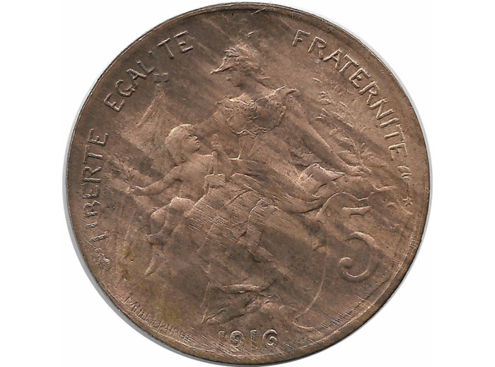 FRANCE 5 CENTIMES DUPUIS 1916 MADRID SUP