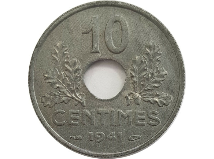 FRANCE 10 CENTIMES ZINC 1941 SUP/NC