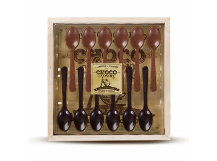 Cuillères en chocolat Lait et Noir
