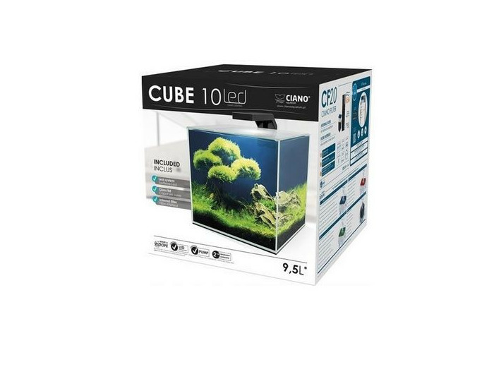Aquarium Cub 10 (Filtre + LED)