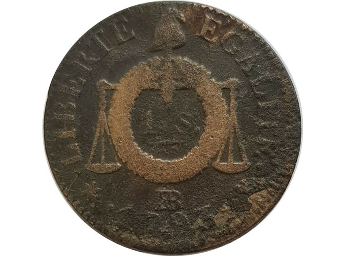 FRANCE 1 SOL AUX BALANCES 1793 BB (Strasbourg) 13gr66 TB