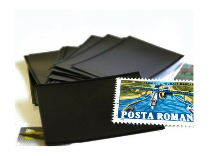 POCHETTE 185 X 95 mm DOUBLE SOUDURE fond Noir (Yvert)