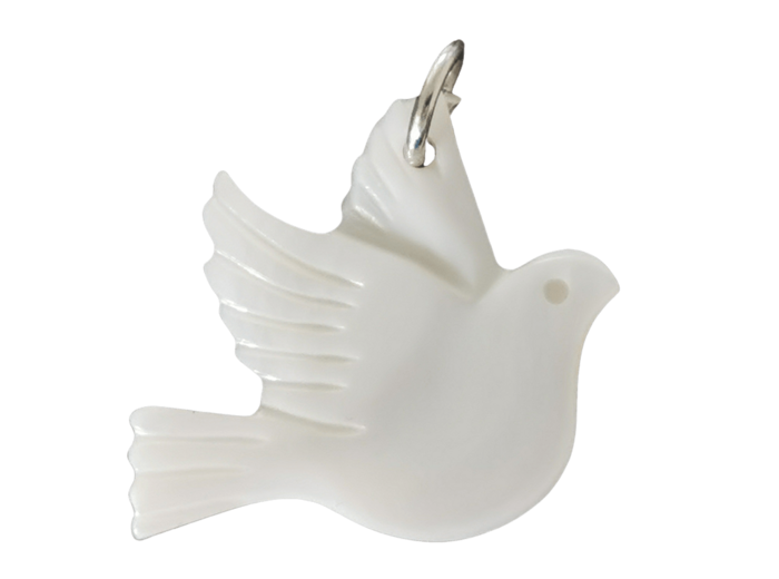 Pendentif en Nacre 26 mm - COLOMBE