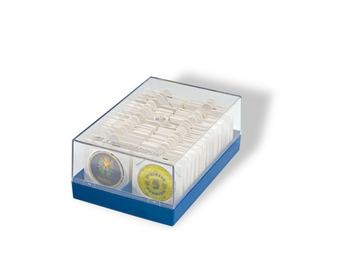 COFFRET POUR 100 CADRES ou ETUIS CARTONNES BLEU 315511