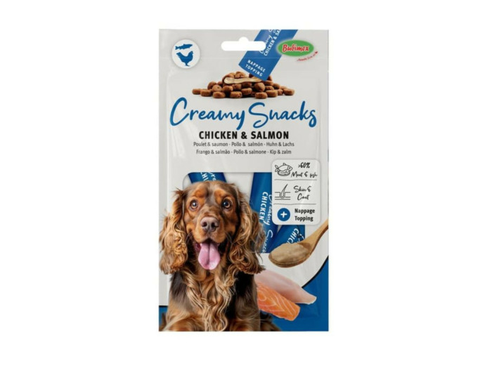 Creamy Snacks Chien, poulet/saumon - 60g
