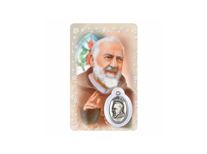 Carte-prière avec insertion PADRE PIO-italien
